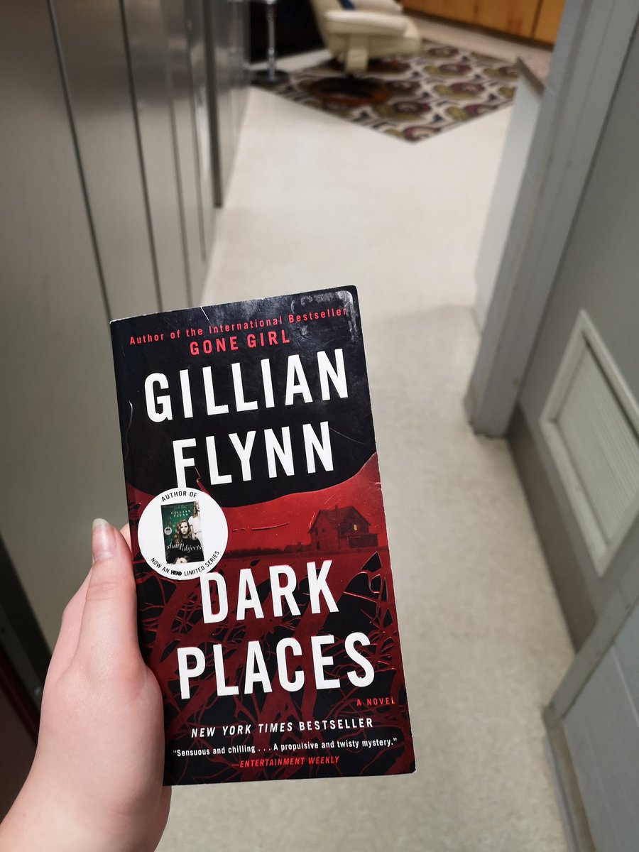 I just finished before bed!This book kinda disappointed me  I didn't find that it kept me engaged/wanting to keep turning the pages. I didn't really like any of the characters either. Plus, the "twist" wasn't much for me - I saw it comingDark Places by Gillian Flynn 