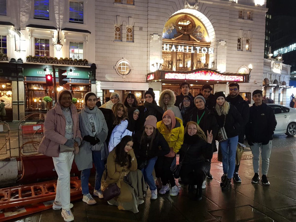 AISsharjah's tweet photo. Students on London trip visited the Hampton Court - Henry the VIII's palace and enjoyed watching Hamilton-the musical. #AIStrip #AISSrSecondary #AISHistory #AISDrama https://t.co/3VGaSt9FEz