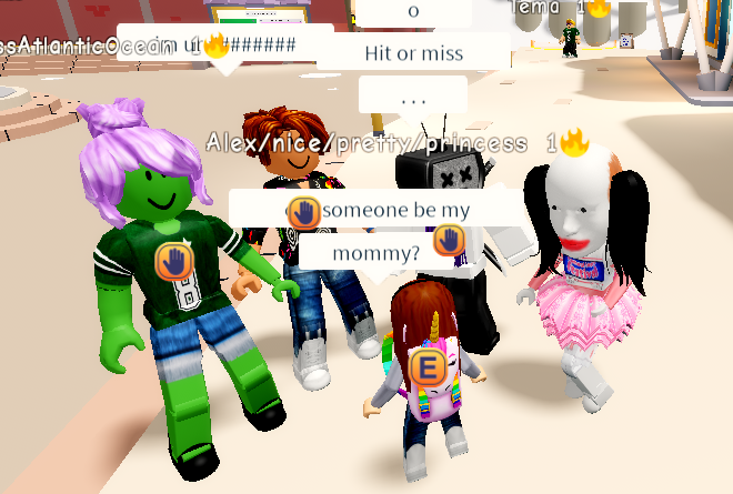 Temaria_Art's tweet photo. I don't know kid, do you really wanna be in a family with Felipe, She-hulk, Chicken, and Robo-Man? #Roblox #roleplayinanutshell https://t.co/iQPIwVASYA