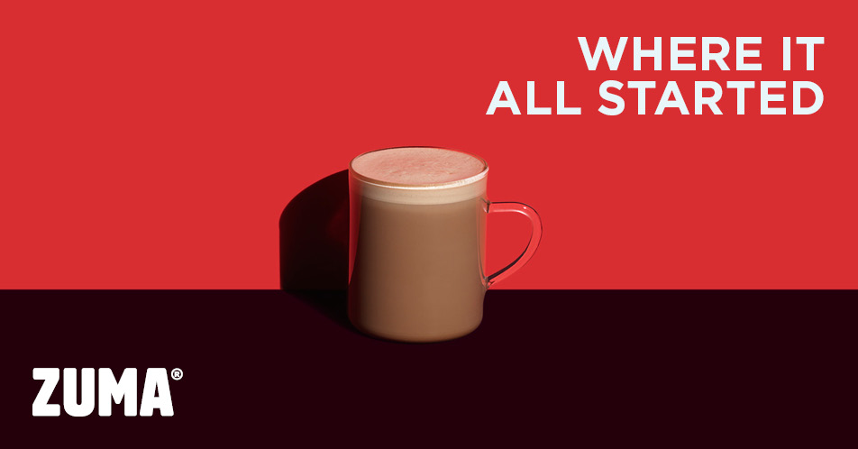 Our classic hot chocolate is smooth and sweet, like a top-quality milk chocolate bar. Mix 1 scoop to a paste with a splash of hot water and top up with steamed milk. #chocolate #hotchocolate