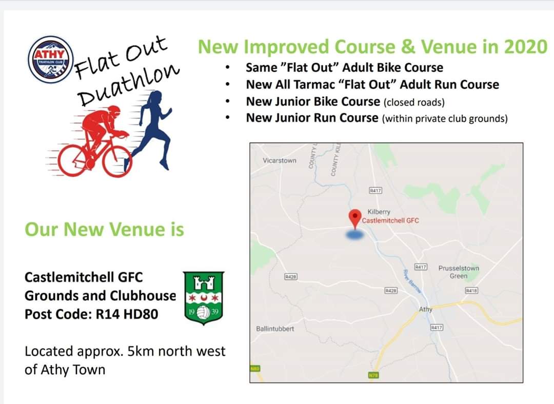 athytriclub's tweet photo. More information about our new duathlon location, distances for all races and senior routes. Flat and fast route, run is now all on road. Promises to be an even better experience than previous races
Run route: https://t.co/OXK1vsjHup
Bike route: https://t.co/ZPpu0JhhZD https://t.co/BdRKSZLiHA