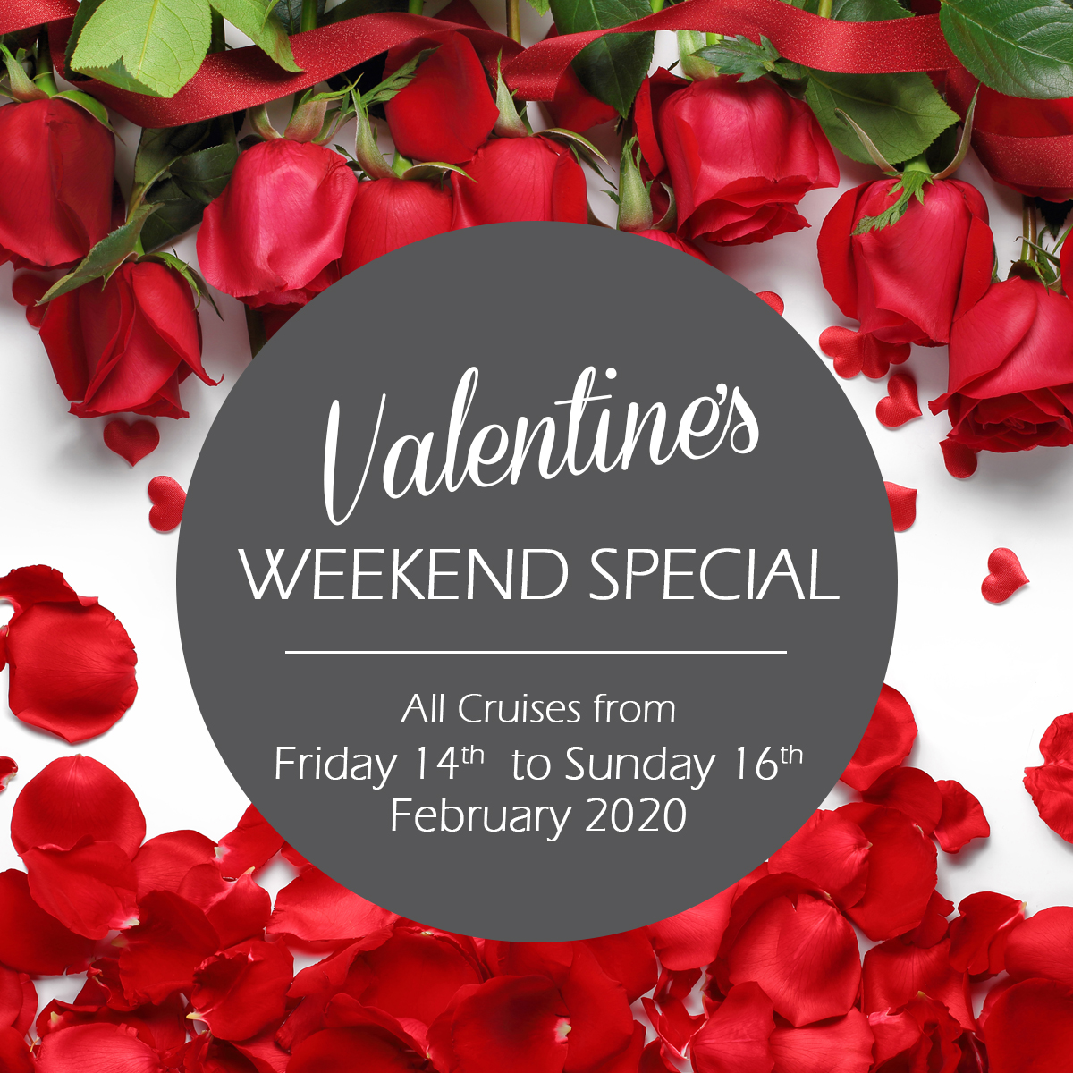 We are celebrating the love all weekend from Friday 14th to Sunday 16th February👩‍❤️‍👨🌹
Early bird sale - book before 31st January and save $10 per booking. Use Promo code “Love” ❤️ Book here: bit.ly/35r4BBb