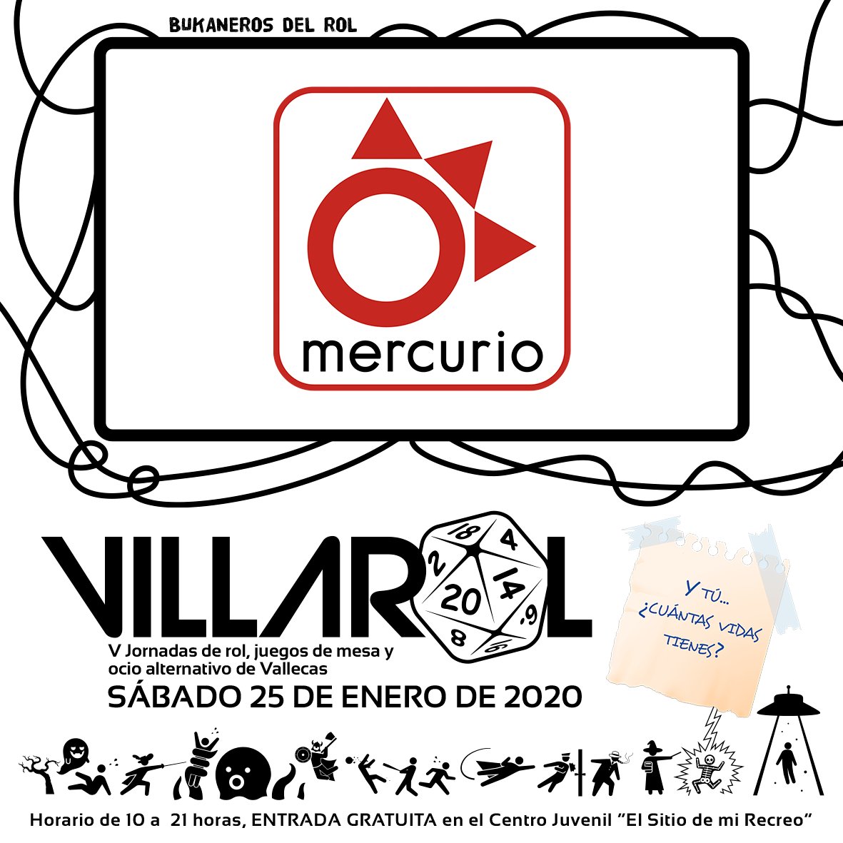 bukanerosdelrol's tweet photo. ¿Recordáis la que montaron el año pasado @Mercurio_Juegos con su zona de #juegosdemesa?
Pues en las #VillaRol20 van a montarla el doble de gorda.
No te pierdas #juegakens como #happysalmon #speedcups #magicmandala...
Podrás jugarlos con ellos en nuestra Zona Demos el 25-1-20 https://t.co/b1PS5Rz7YT