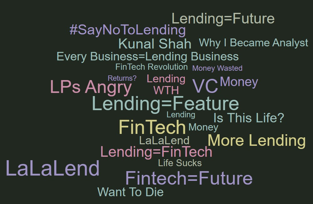 EveryIndianVC's tweet image. Sneak peek into Indian VC analyst Emails in 2019. 

cc @kunalb11 "Lending is a feature"