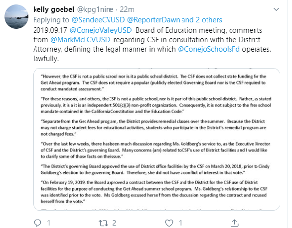 NicketySJW's tweet photo. @kpg1nine This is a very deceptive tweet. Consultation was with school district's attorney NOT the VC District Attorney. Amazing that you would stoop to this level of dishonesty. Also, this opinion from a regular lawyer avoids the main legal issue, which is violation of AB 1575. https://t.co/OL2WLgCdu4