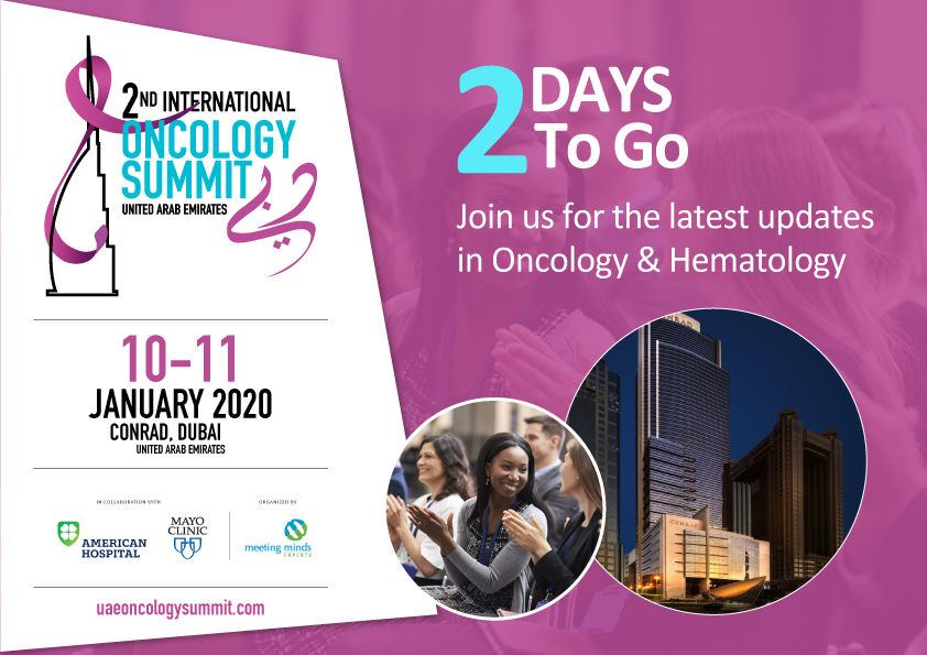 2 more days to go...International Oncology Summit invites everyone from all over the globe to attend #IOS2020 on #BreastCancer #PainManagement #GenitourinaryCancers #PalliativeCare #Survivorship during Jan 10-11 2020 at Dubai, UAE bit.ly/2ZRWxIl