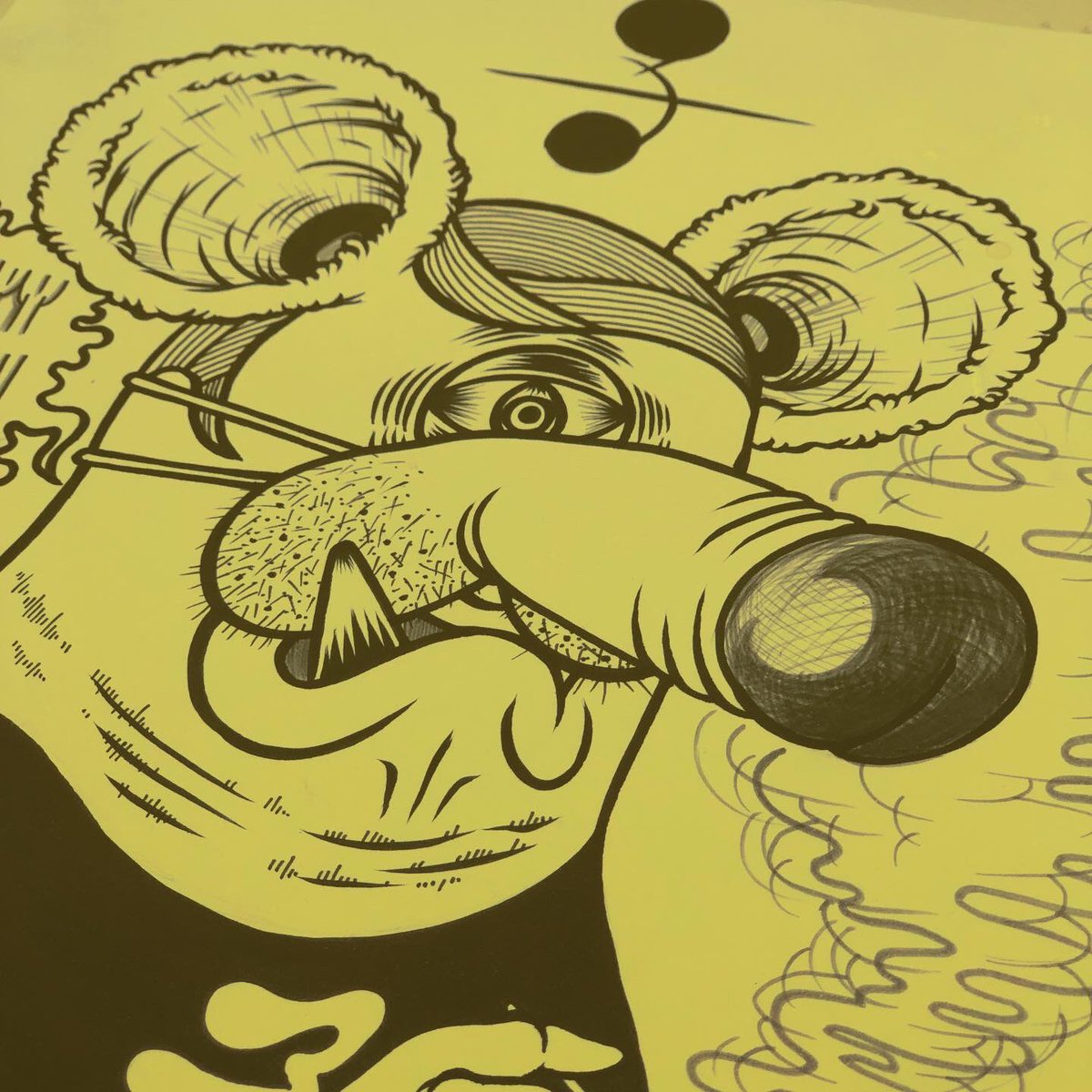 KingofRoach's tweet photo. 祝いの鼠男
#kingofroach #design #art #ぺんてる筆 #drawing #illustration #illustrator #skateboard #graffiti #alien #絵 #monster #イラスト #筆 #ねずみ年 #zombie #pen #謹賀新年  #明けましておめでとう https://t.co/GjyCaywydk