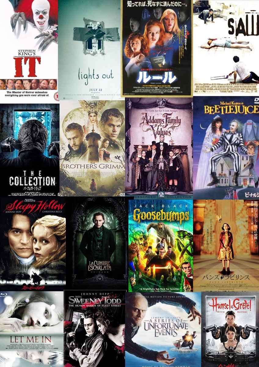 暦 ホラー映画好きと繋がりたい 恐る恐るついに 観たもの中で個人的に好きなもの画像にまとめました シリーズもの リメイク載せきれなかったんですけど大好きです マイナーなホラー映画から色々観ます 後半はダークファンタジー形で好きなものを少々