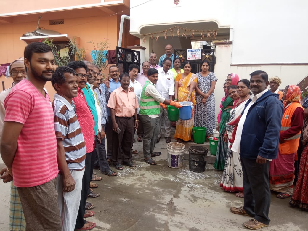 DC_Kapra's tweet photo. ##Swachh Kapra🙏🙏
 
Awareness program along with Association members on Segregation of wet and dry garbage in Sivasai Nagar colony, Kushaiguda .@GHMCOnline @KTRTRS https://t.co/FnuLyoFjd2