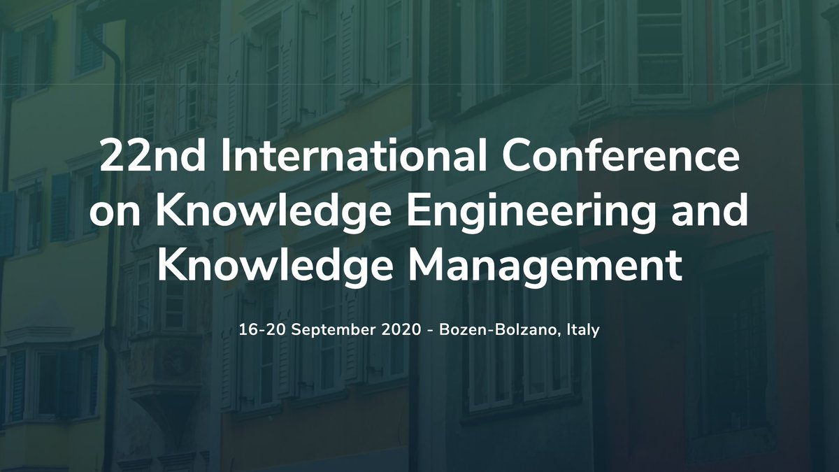 EKAW 2020 (@ekaw2020) on Twitter photo The #ekaw2020 call for research, in-use, and position papers is out! ekaw2020.inf.unibz.it/cfp-ekaw-2020. Abstracts are due on April 23, and papers on April 30. EKAW 2020 will be part of the Bolzano Summer of Knowledge 2020, together with <a href="/ICBOconf/">ICBO: Int'l conference on Biological Ontology</a>, FOIS, JOWO and more. The #ekaw2020 call for research, in-use, and position papers is out! ekaw2020.inf.unibz.it/cfp-ekaw-2020. Abstracts are due on April 23, and papers on April 30. EKAW 2020 will be part of the Bolzano Summer of Knowledge 2020, together with <a href="/ICBOconf/">ICBO: Int'l conference on Biological Ontology</a>, FOIS, JOWO and more.