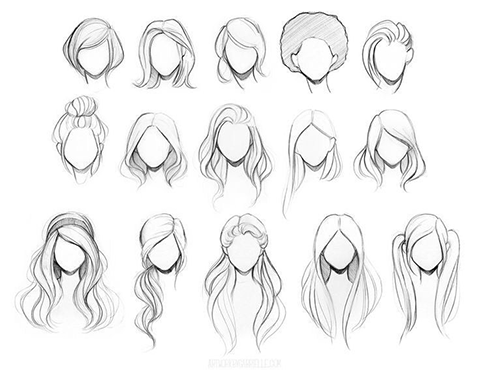 EASIEST Way To Draw Anime Hair (Different Styles) 