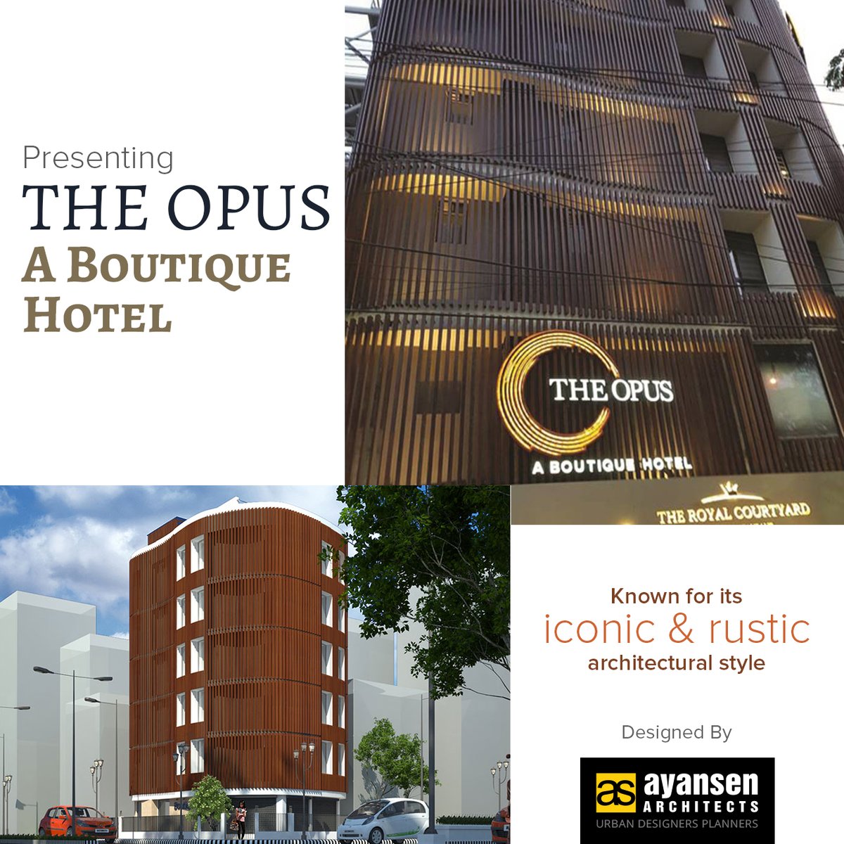 ayansenarchitec's tweet image. The Opus: A Boutique Hotel, planned &amp;amp; designed by Ayan Sen Architects, known for its rustic architectural style. Enhance your experience with integrated &amp;amp; aesthetic designs.
Visit us online @ayansenarchitects.com

#Architectureplanning #architecturaldesign #architecturalfirm