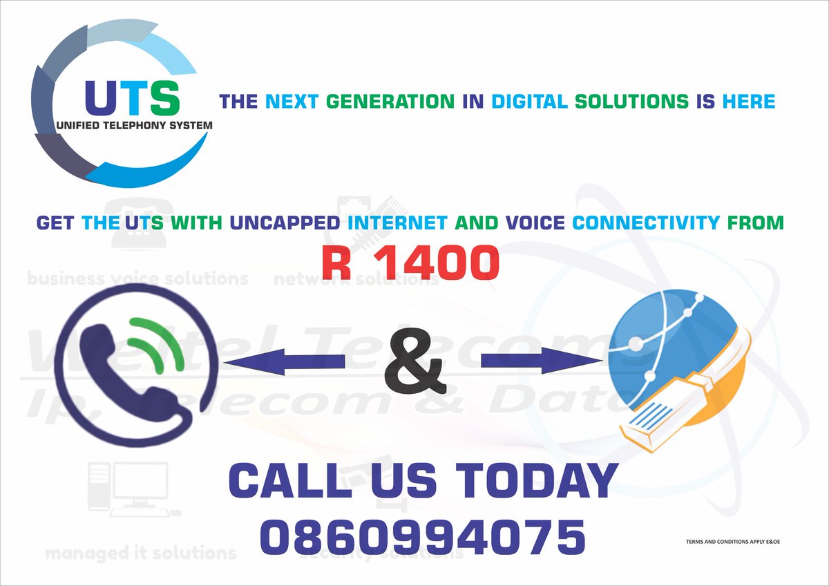 #UTS
Get your internet and business telephone solution today!