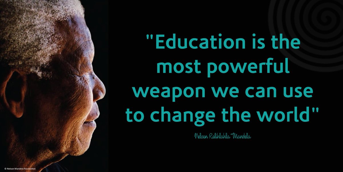 NelsonMandela's tweet image. "Education is the most powerful weapon we can use to change the world" #NelsonMandela #Education