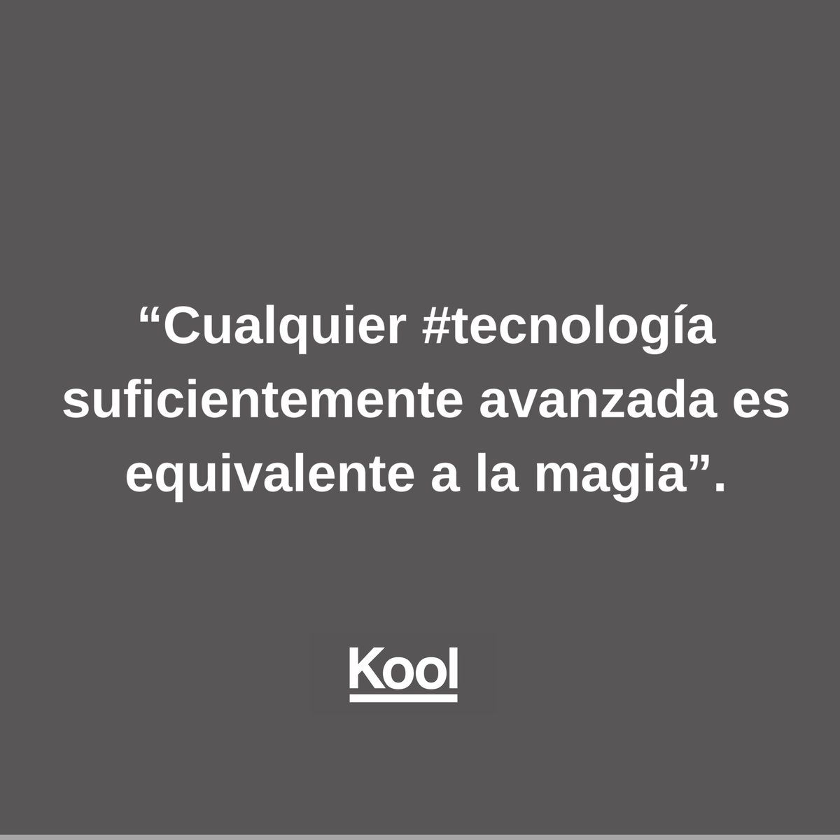 TheKoolHub's tweet photo. "Cualquier tecnología suficientemente avanzada es equivalente a la magia". Haz que tus clientes la sientan. #Retail #Tecnología #TheRetailHUb #Kool #KoolMadrid https://t.co/B91lLCgEwB https://t.co/flw8wZIUL1