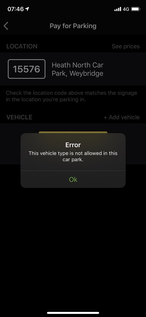 Christy_Pops's tweet photo. @RingGo_parking Hi the app says my car isn’t allowed in a car park.  Any ideas? I’ve had to select the South option to pay.. have parked here previously https://t.co/opuf2reWQb