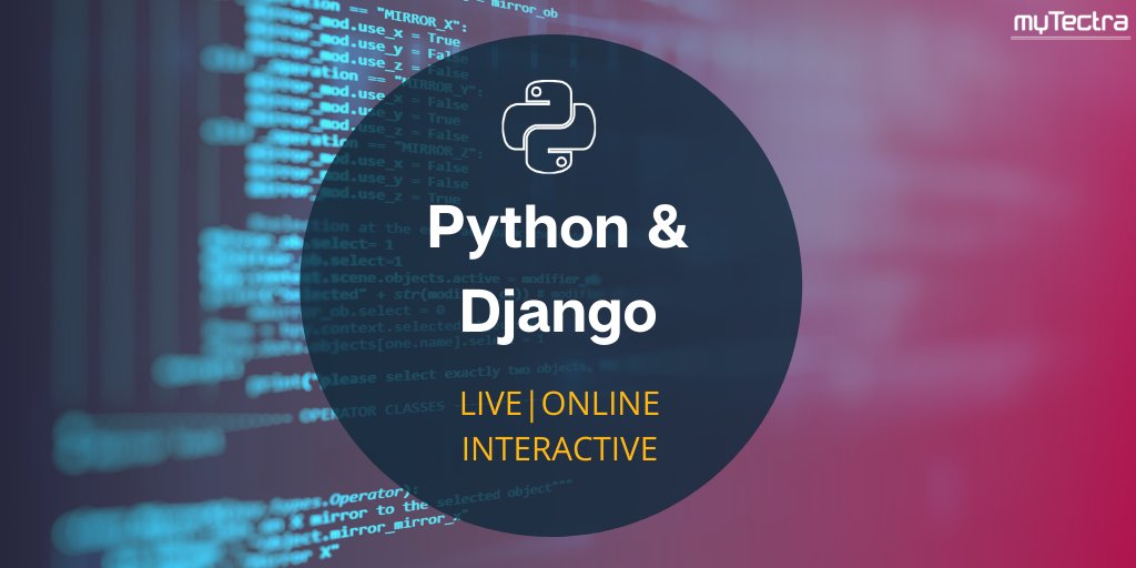 mytectra's tweet image. Up-skill your Career in Python & Django with myTectra
️Let's get started and learn from the experts!
Call Us Now +919019191856
#pythonanddjango #python #django #mytectra #technology #coders #unlockpotential #career #tech #javacoder #developer #java #TuesdayMotivation