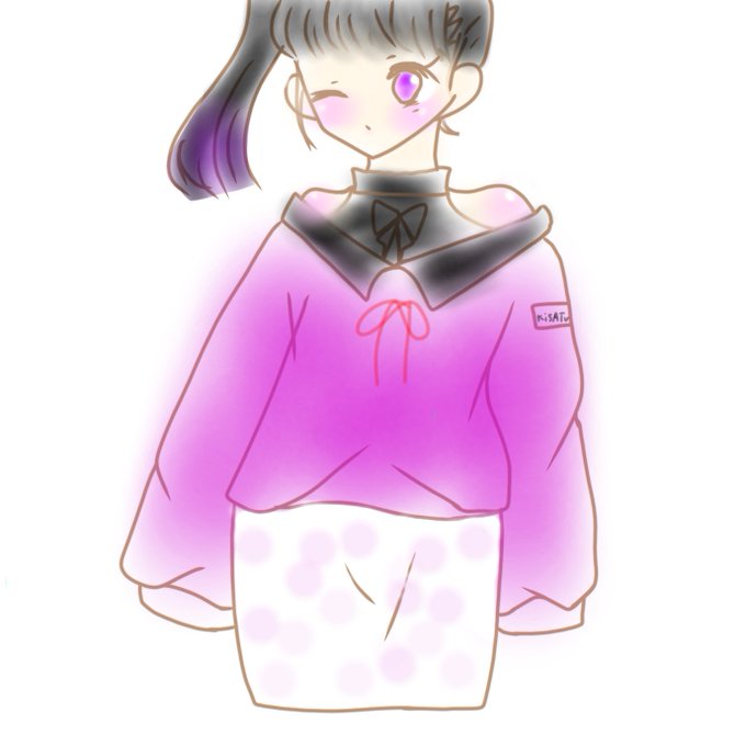 とりぴーさんがTwitterに投稿した栗花落カナヲ(鬼滅の刃)のイラスト。