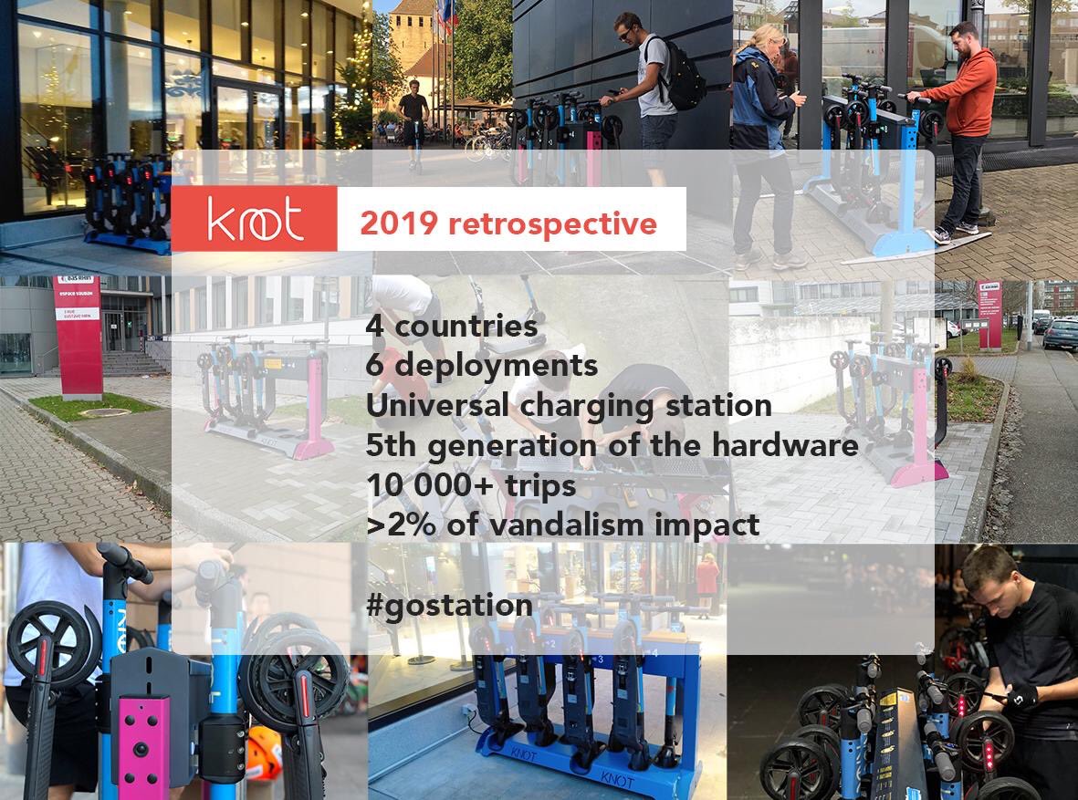 #knot #scooters #mobility #sharing #transportation #retrospective #trottinette #bornes #docking #station