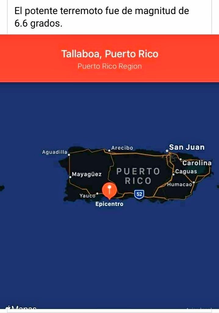 StephyValentin7's tweet photo. At 4:33am a 6.7 earthquake hit the island of Puerto Rico. This is literally the most scariest experience I ever have. Hope you guys are safe and i just put this up so we can have a record of what its going on in the island. 
#PuertoRicoEarthquake #PuertoRico https://t.co/cOKeuvwlTi