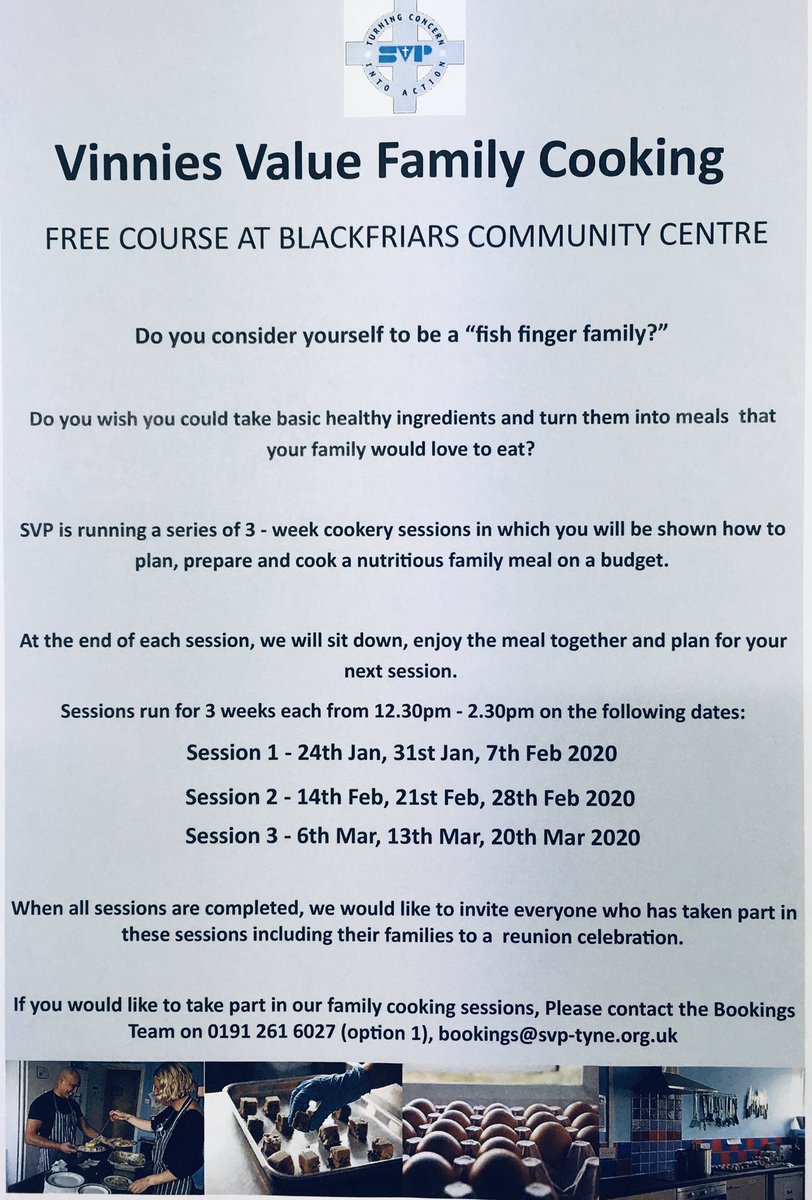 We are running #Free cooking courses. Spaces are filling up quickly so if you would like to get involved please contact the team. All the information can be found on the poster below. 👍#Cooking #food #cookerycourse #NewcastleuponTyne #family #charitytuesday #ouseburn RT