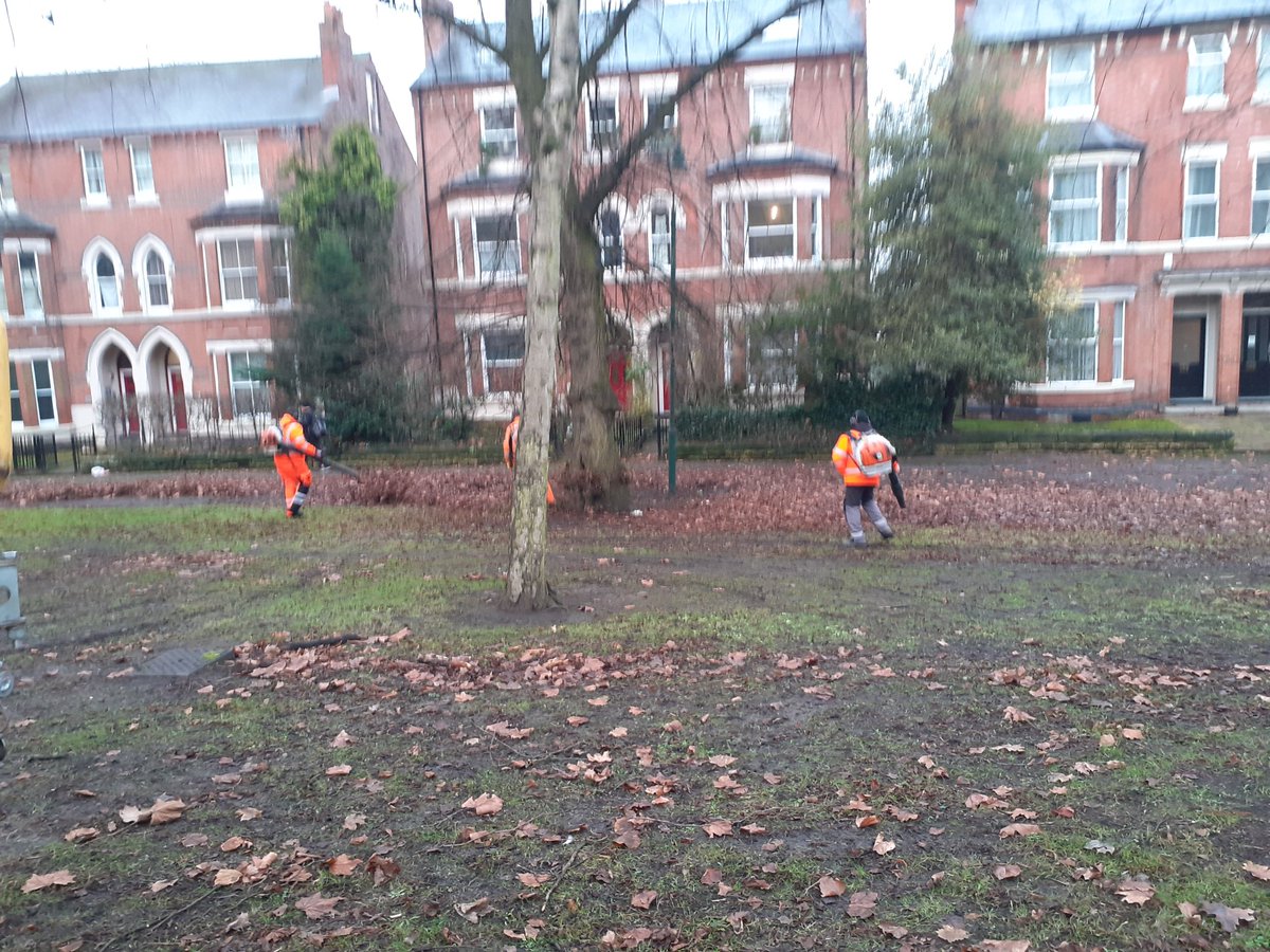 The team on forest rec do a great job clearing leafs on the waterloo promenade radford today <a href="/my_radford/">My Radford</a> @chidiegenti <a href="/RealmPublic/">Green Space & Natural Environment</a>