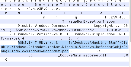 stvemillertime's tweet photo. Remember to change ur folder names before you compile. Assuming a binary is compiled with debug info enabled, one could look for bins that are "probs based" on downloaded Github repos based on -master\ in the PDB path. 

Quick #dailyyara rule for this

https://t.co/9O75Bjmluf https://t.co/JljNWeHgLy