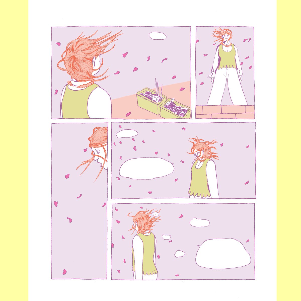 Pupae200's tweet photo. I recently finished a 36p horror comics just to experiment with color a bit, here are some pages i posted on instagram https://t.co/aYvtoN49kz