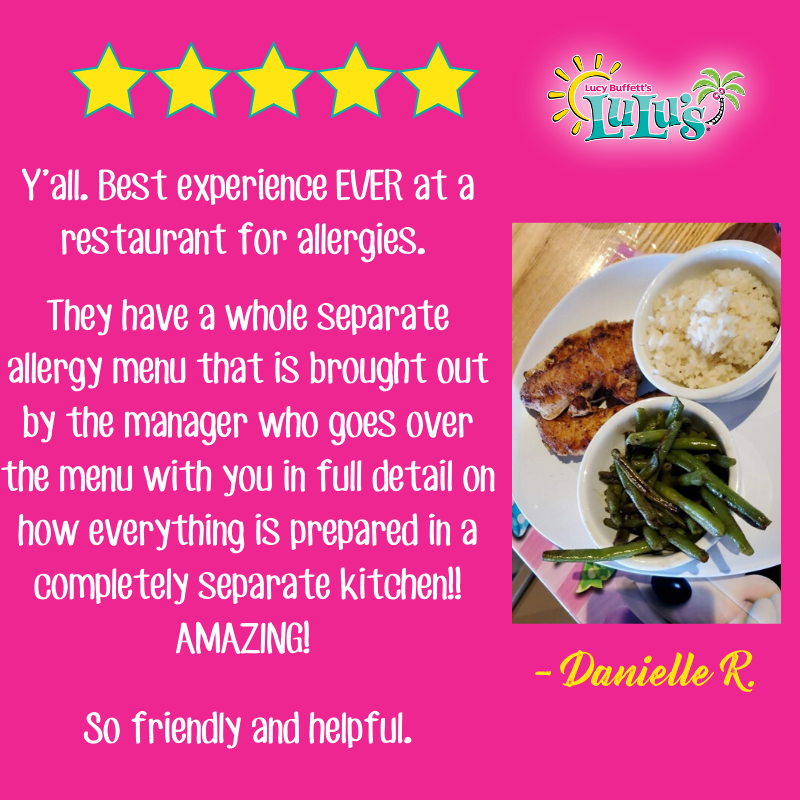 LuLusMyrtleBch's tweet photo. Stories like this are our absolute FAVORITE!! π #AllergyMenu #AllergyFriendly https://t.co/MYpR4nZNdw