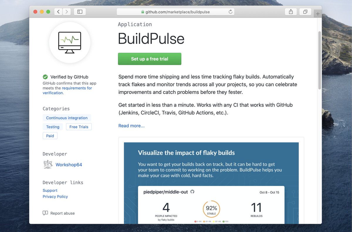 BuildPulse in the GitHub Marketplace