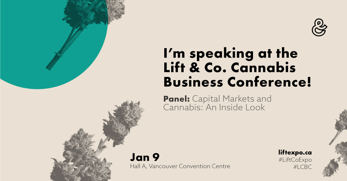 Partner Rod Stephan speaking at Lift&amp;Co Thursday!
Grab ticket w discount code below to hear Rod speak on the Cannabis Capital Markets: An Inside Look panel. 

#LCBC #LiftCoExpo #cannabis #marijuana #cannabisbusiness #cannabisindustry  #cbd

15% off LCBC tickets: LCBCSPEAKER15