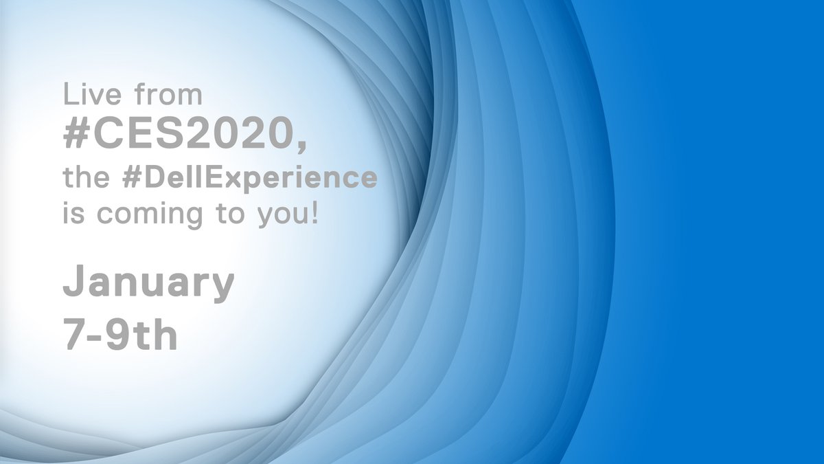 Don't miss the #CES2020 #DellExperience live press conference: Today at 10am PST / 7pm CET. Learn more about our latest innovation and exciting announcements: corporate.delltechnologies.com/en-us/newsroom…