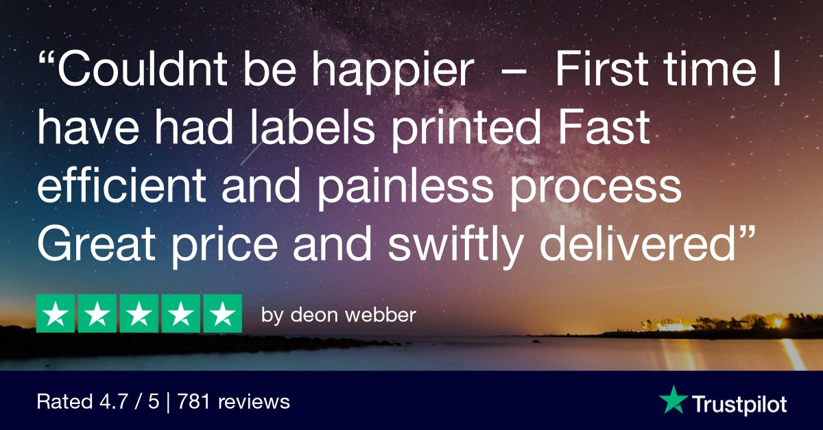 Fastlabelscouk's tweet image. Great review from a first time customer! 

#CustomerFeedback #FastLabels #TrustPilot #LabelPrinting