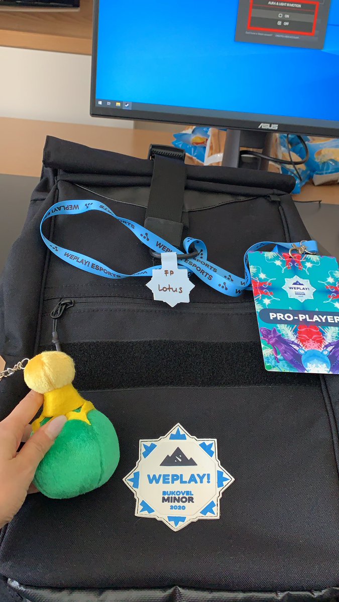 steeena_h's tweet photo. Health potion is supa cute, just enough to brighten my bronchitis days. THANKS @WePlayEsport ! #FightingPandaS #BukovelMinor #dota2 https://t.co/tN4nNXCuWs