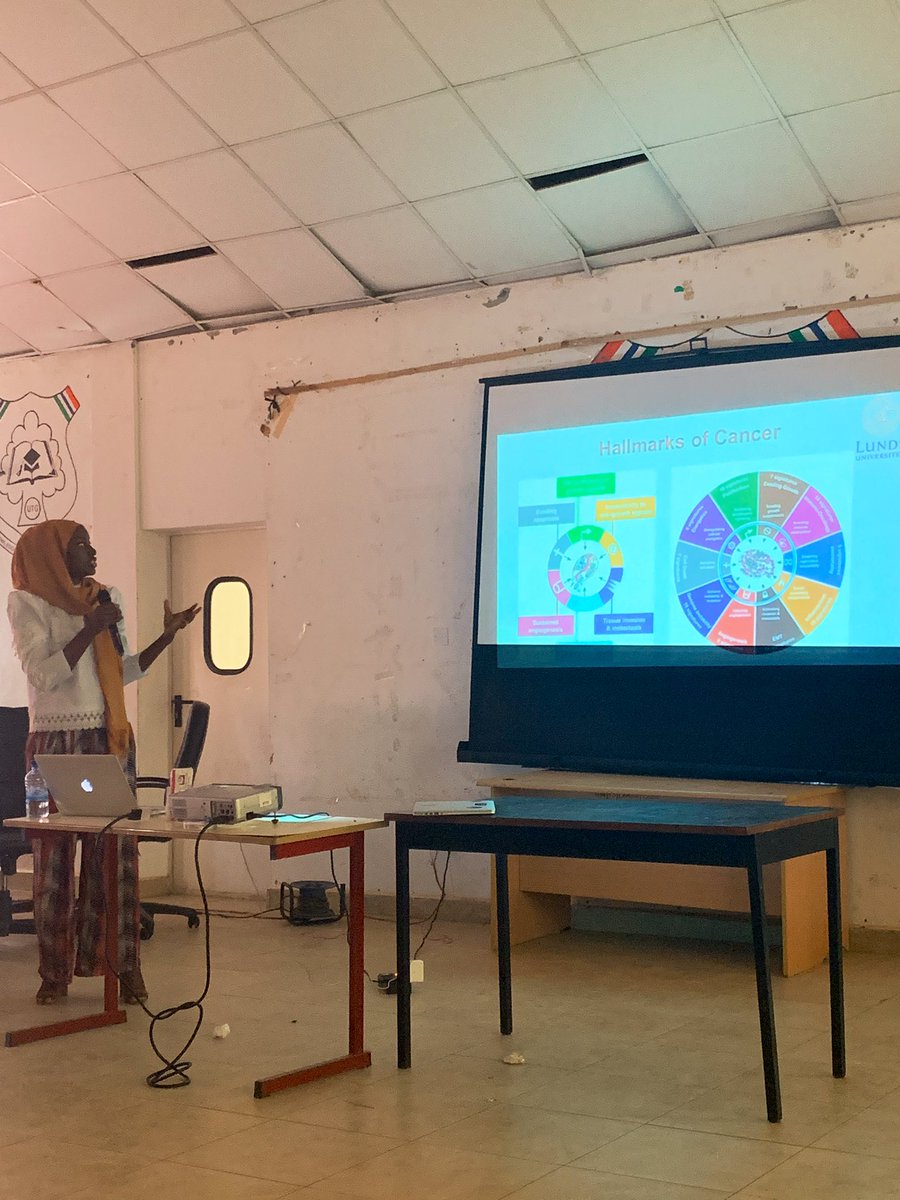 #HealthScience4Gam Dr. Njainday Jobe of @lunduniversity talks to us about her research on Melanoma #Cancer cell progression  #GambianScientist #BiomedicalSciences Symposium #SecuringOurFuture #AfricanScientist