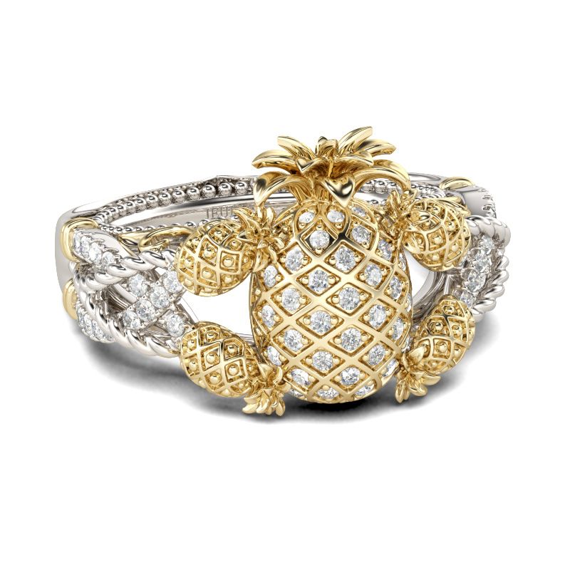 SFA_Gems's tweet photo. Pineapple Intertwined Sterling Silver Ring
This ring showcases a shimmering pineapple at the center accented with four small pineapples. Along the intertwined shank, glistening round stones are set to add extra sparkle to the ring. --> https://t.co/W098z9mnnL
#love #jewelry #ding https://t.co/1lCcvC8d41