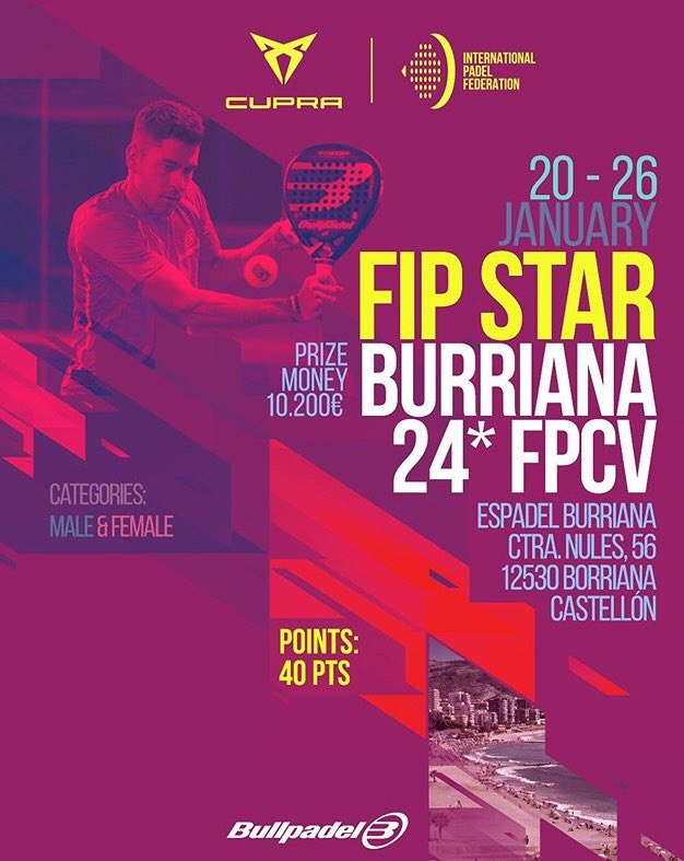 Pimer torneo del año <a href="/padelfip/">FIP - International Padel Federation</a> que reparte puntos para el <a href="/WorldPadelTour/">World Padel Tour</a>  esta vez en <a href="/PadelCV/">Federación de Pádel de la Comunitat Valenciana</a>