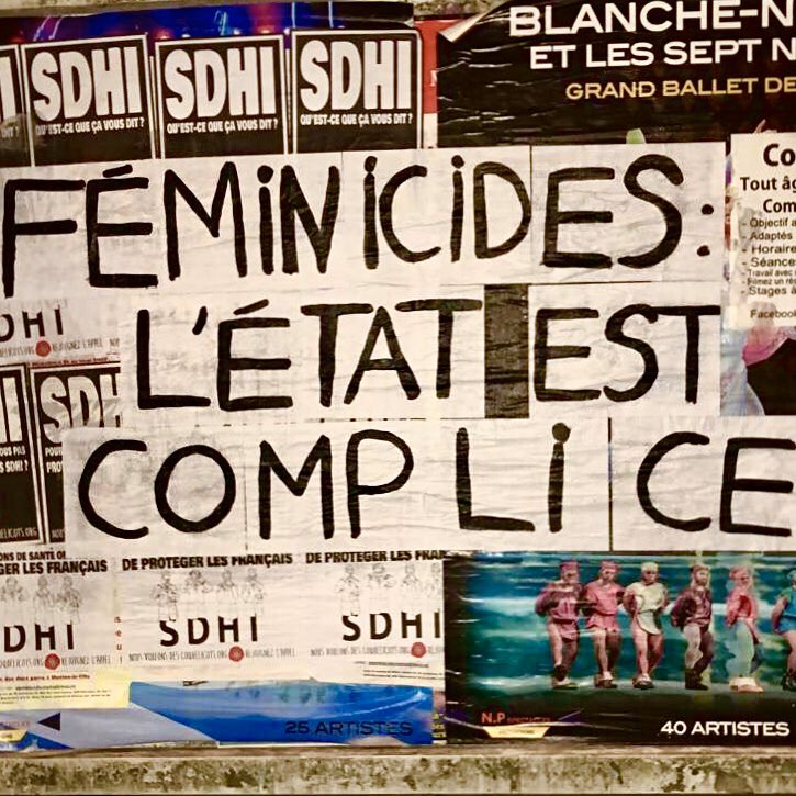 CollagesMLJ's tweet photo. FÉMINICIDES: 
L’ÉTAT EST COMPLICE. https://t.co/kdUm3aaFmz