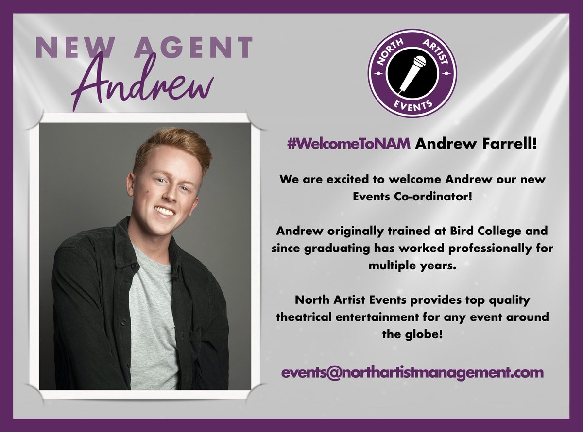 NorthArtistMgmt's tweet photo. We are thrilled to welcome Andrew Farrell (@AndrewFarrell_) to the NAM Team! #NAMSuccess ๐ https://t.co/7RIK8UBTYE