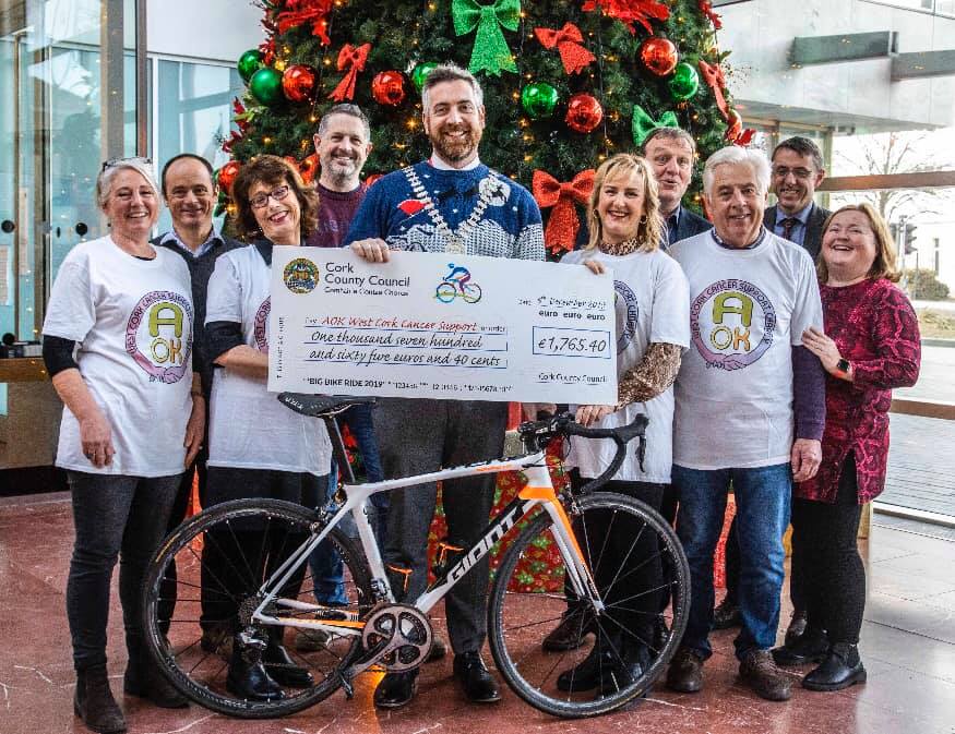Mayor of the County of Cork (@mayor_co_cork) on Twitter photo Delighted to say the Mayor’s bike ride raised over €1760 for West Cork cancer support charity AOK.
One of my own family has received incredible support form this organisation.
To donate idonate.ie/aok/4588/donate
Thanks to <a href="/corkcoco/">Cork County Council</a> staff for taking part for a really good cause! Delighted to say the Mayor’s bike ride raised over €1760 for West Cork cancer support charity AOK.
One of my own family has received incredible support form this organisation.
To donate idonate.ie/aok/4588/donate
Thanks to <a href="/corkcoco/">Cork County Council</a> staff for taking part for a really good cause!