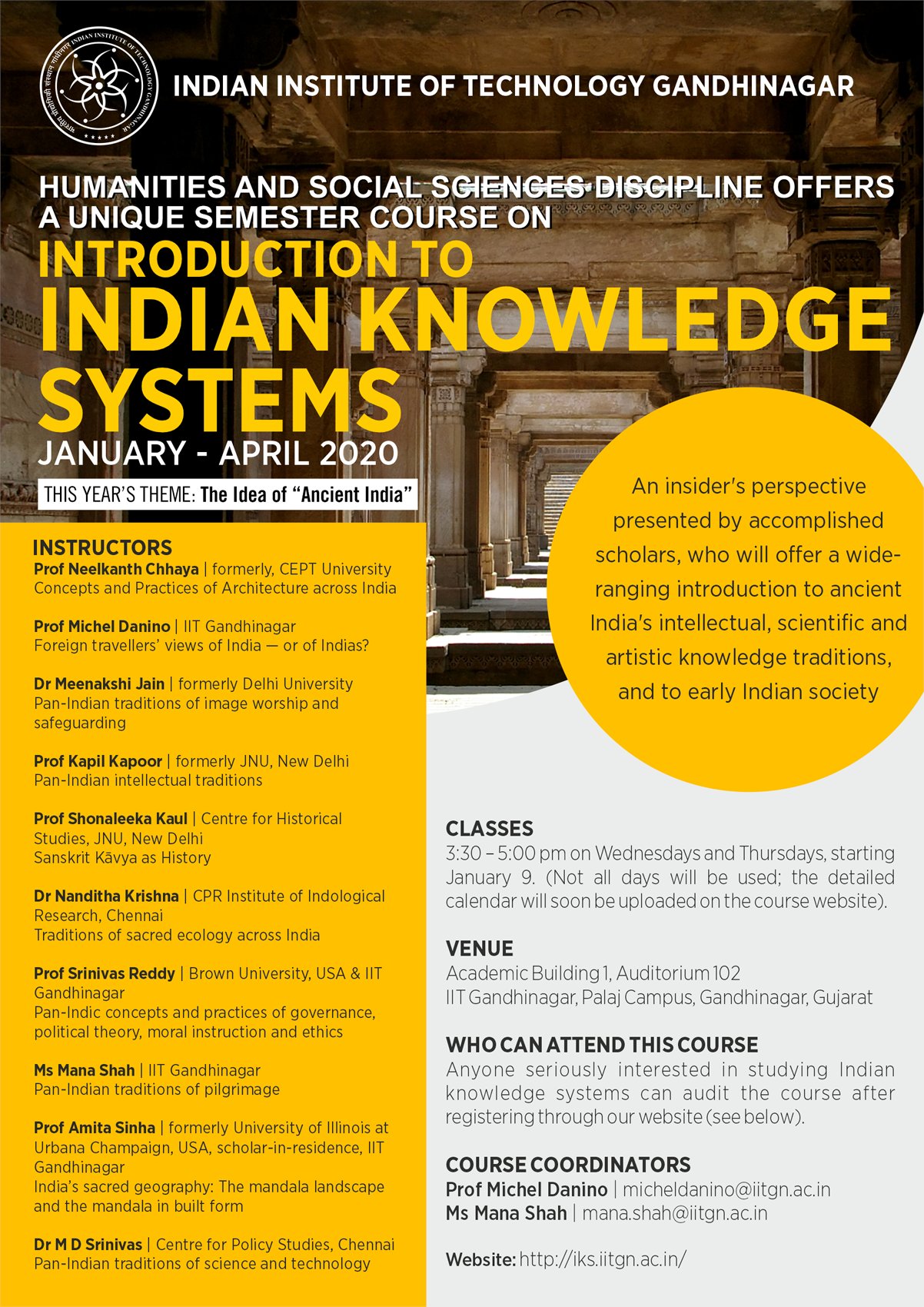 A course on Indian knowledge systems at IIT Gandhinagar