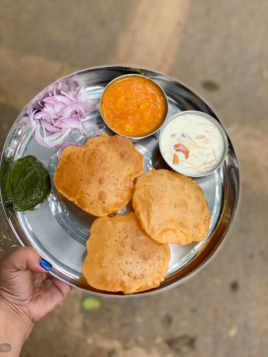 Yesterday’s comforting lunchPooriTomato-Dahi walle alooSewiyan kheerOnionsChutney