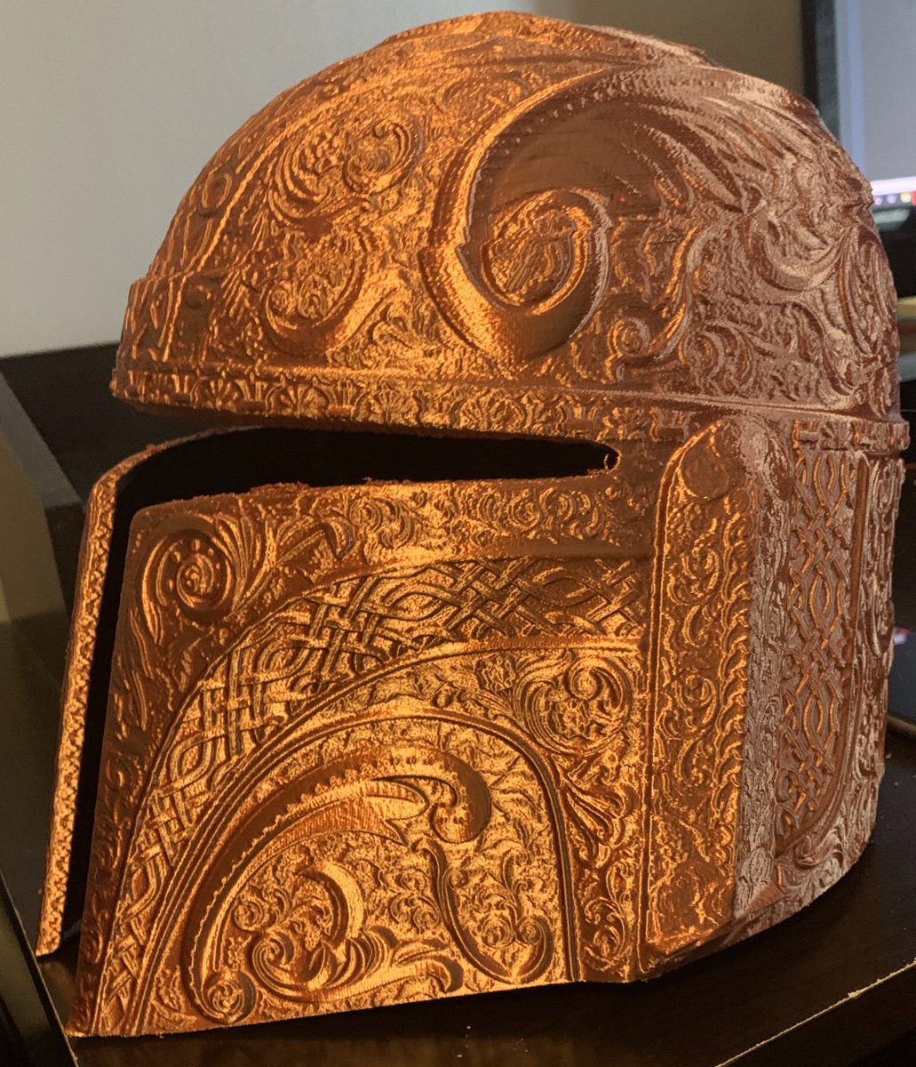 TTYT3D's tweet photo. Here is the Copper #SilkPLA #Filament isn’t that shiny?!? The Mandalorian never looked so silky! #StarWars     #3dprintingindustry  #3Dprinted #3dprinter  #3Dprinting #Yoda     #TheForce #BabyYoda #Skywalker   #LukeSkywalker #TheMandalorian https://t.co/Ua59EOfbV7