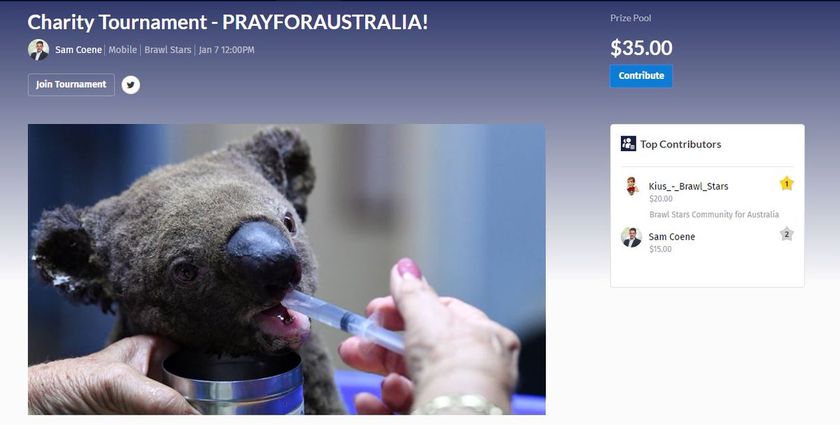 Kius (@kius_yt) on Twitter photo ♥️Brawl Stars Community show me your big heart! ♥️
A charity tournament has been launched in the brawl stars community about what is happening in Australia.
All benefits will go to an association.
matcherino.com/tournaments/23…
🔄RT appreciate
#BSPrayForAustralia ♥️Brawl Stars Community show me your big heart! ♥️
A charity tournament has been launched in the brawl stars community about what is happening in Australia.
All benefits will go to an association.
matcherino.com/tournaments/23…
🔄RT appreciate
#BSPrayForAustralia
