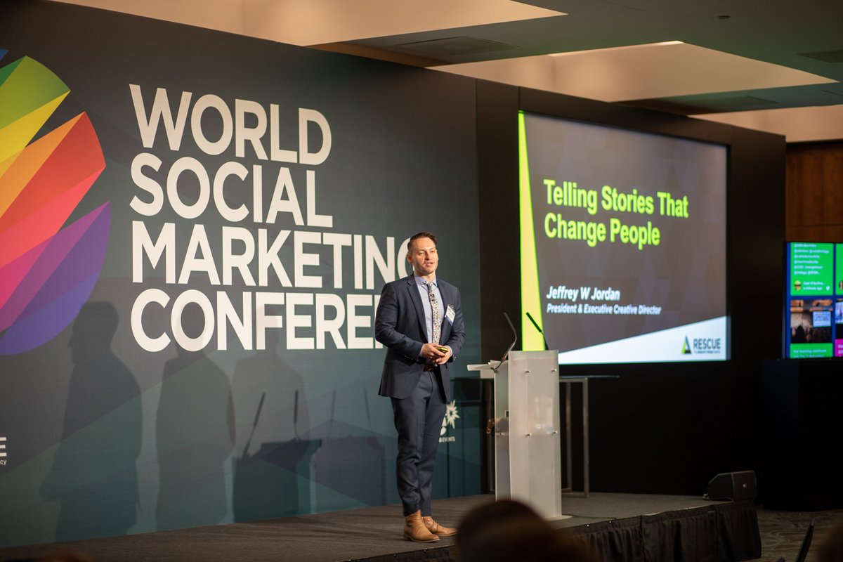 WSMConference's tweet photo. 📣New video available!

Watch @jeffreywjordan's keynote at #WSMC19. Jeff discusses how the team at @RescueAgency are 'Telling Stories that Change People' &amp; designing a world where your desired behaviour is the norm

https://t.co/88lVtLUmo7

#socmar #behaviourchange #publichealth https://t.co/Yze7CvTh3I