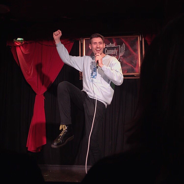 Willyrew's tweet photo. Happy man getting through to the Semi Finals of @ComedyVirgins Max Turner Prize 2020! Here’s to the future! 🎉🎉 https://t.co/uzebTSB33a
