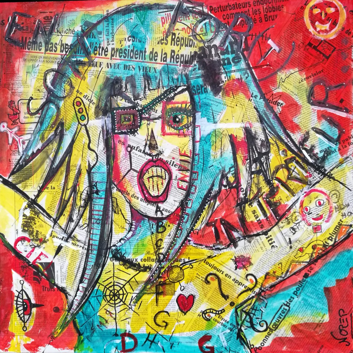 Ced_Peron's tweet photo. "En Son For(T) Intérieur..." Techniques Mixtes sur toile. 60x60 cm https://t.co/DxsdOEiPsd