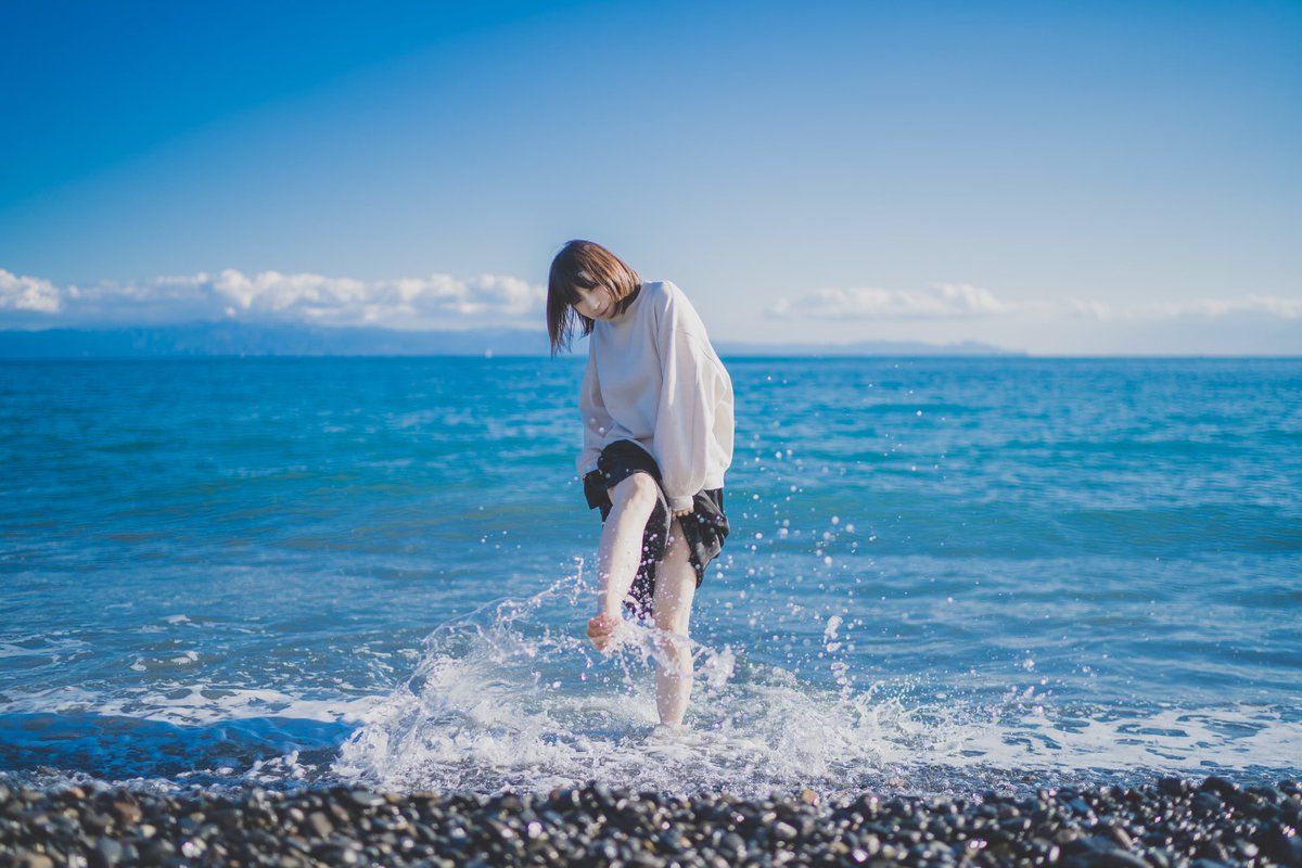 ゆしこ No Twitter 冬の海 Portrait ポートレート