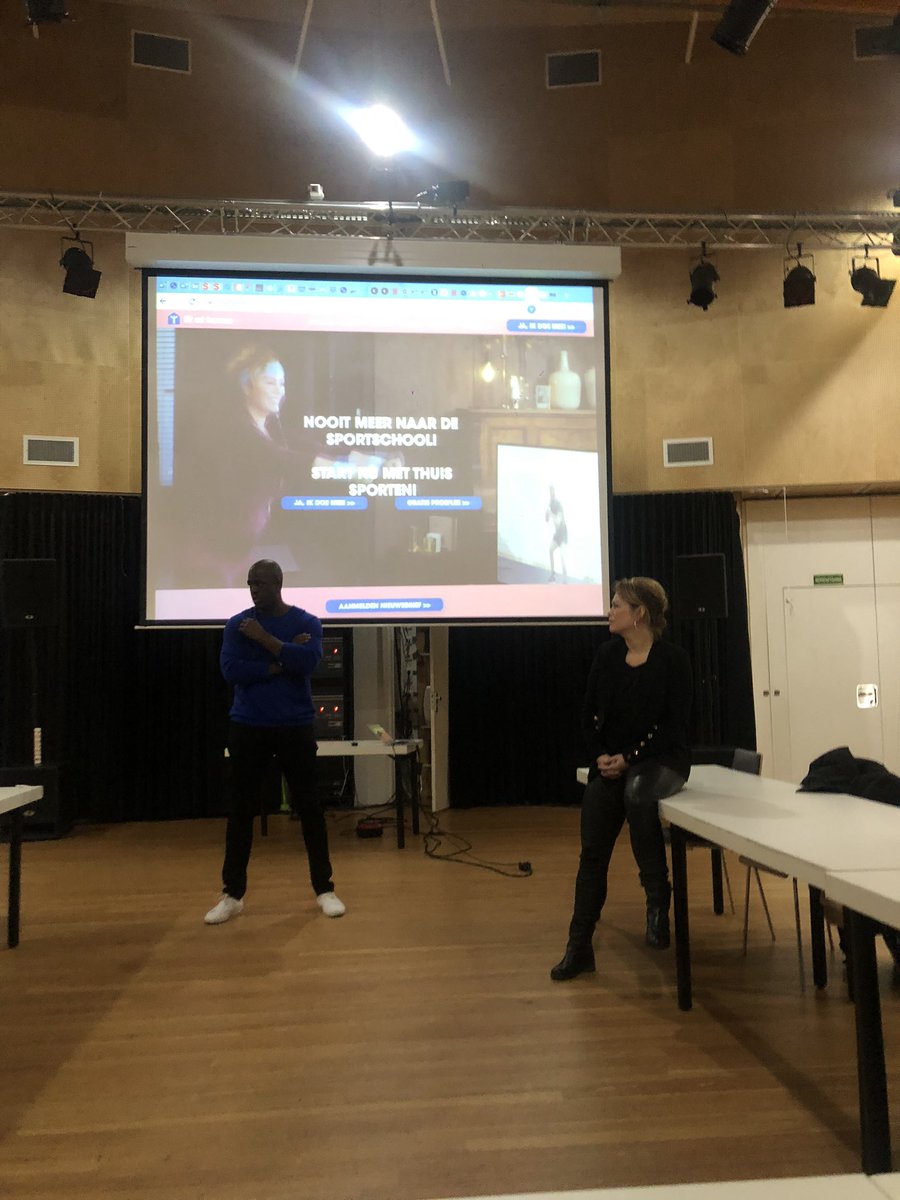 Super leuke en enthousiaste presentatie gehad van <a href="/AntjeMonteiro/">Antje Monteiro</a> en Vincent. Een sportinitiatief voor mensen met een beperking, zodat sporten voor iedereen mogelijk gemaakt wordt! #fitmetmuziek #fitathome #zorg #sporten