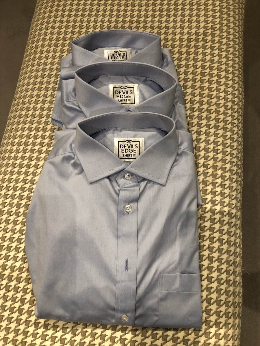 EamonnEquinn's tweet image. @Devils_Edge great start to the new year with a fresh delivery of shirts. Thanks Guys as you can see I’m fond of blue